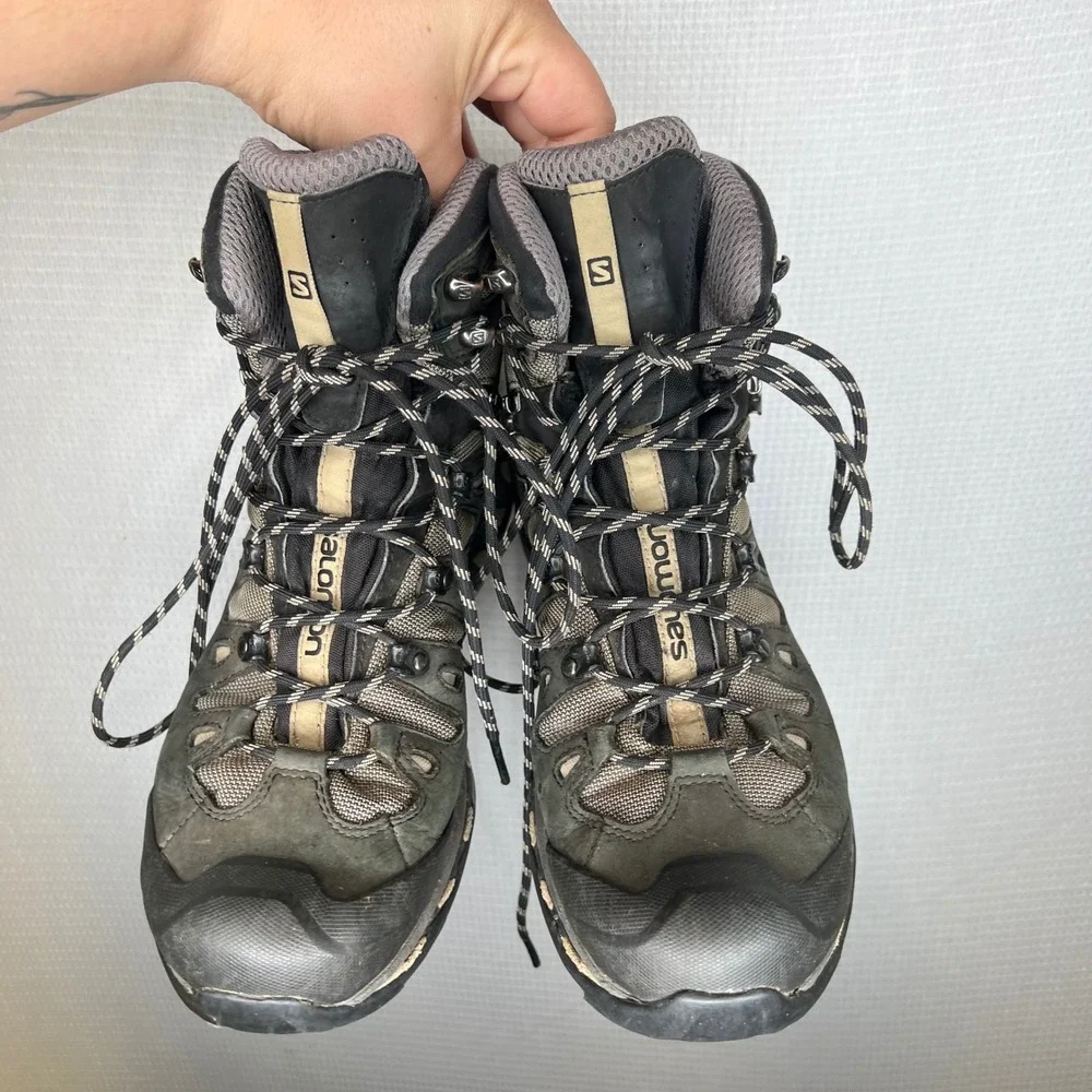 Salomon Quest 4D GTX Mens Hiking Boots Grey Black Waterproof 370731 Size 10